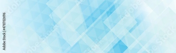 Obraz 透明感のある青色の抽象的なバナー背景イラスト