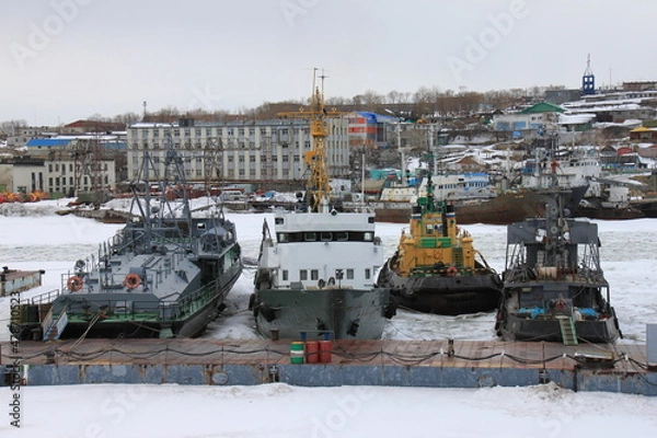 Obraz Fishing and trading port in Petropavlovsk-Kamchatsky