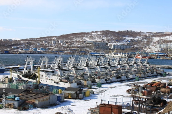Obraz Fishing and trading port in Petropavlovsk-Kamchatsky