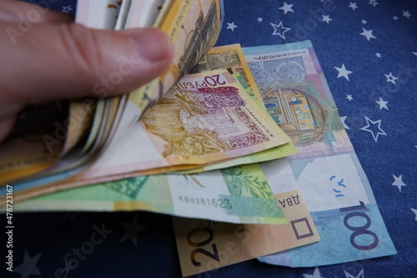 Obraz Belarus rubles in different denomination