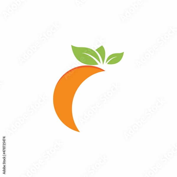Obraz Orange logo design Vector icon illustration design