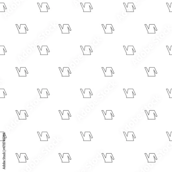 Obraz A simple pattern with watering cans. Vector seamless background pattern. Black abstract symbols on white. Great for backdrop or additional pattern.