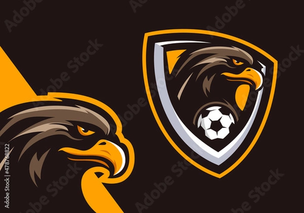 Obraz Soccer eagle badge logo