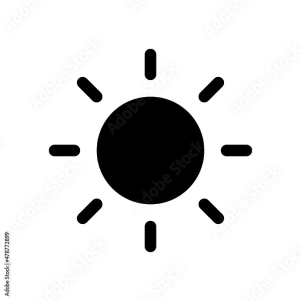 Obraz Sun vector Solid Icon Design Symbol on White background EPS 10 File