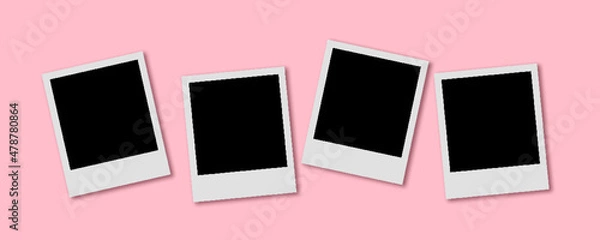Obraz Polaroid photo series vector  on pink background