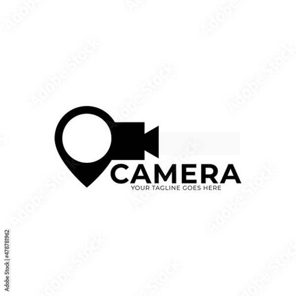 Fototapeta camera photography logo icon vector template.