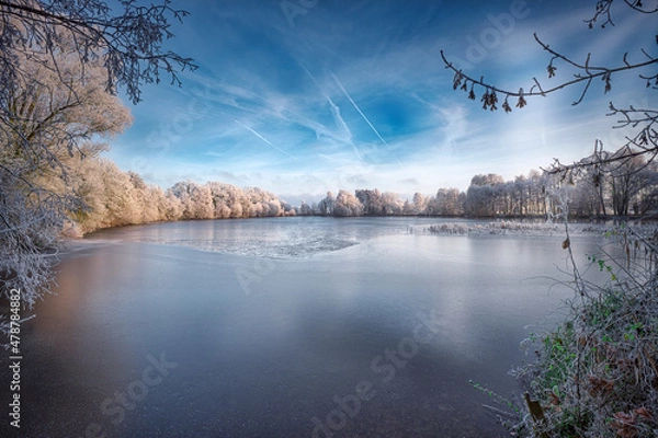 Obraz Winterlandschaft am See