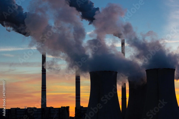 Obraz Coal burning powerplant