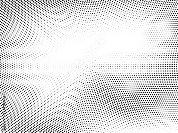 Fototapeta Halftone monochrome texture with dots. Minimalism, vector. Background for posters, websites, business cards, postcards, interior design.