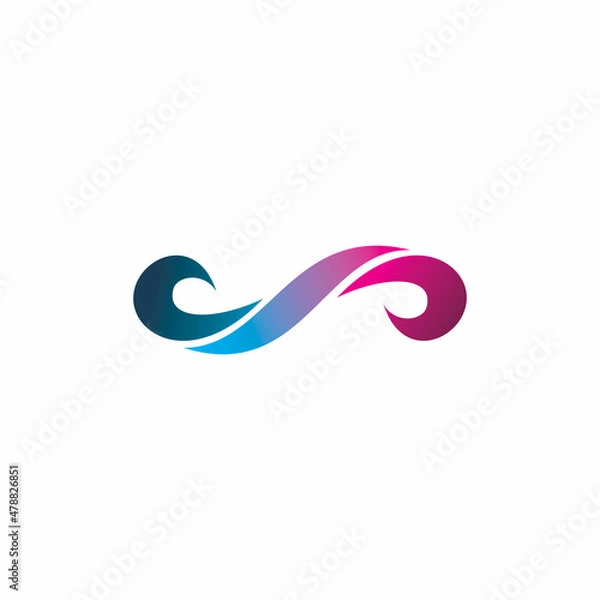Fototapeta infinity color shape logo design