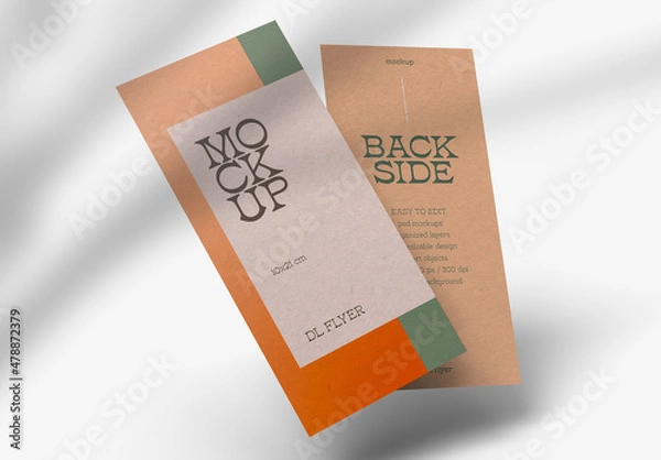 Obraz Flyer Mockup Design with Editable Background