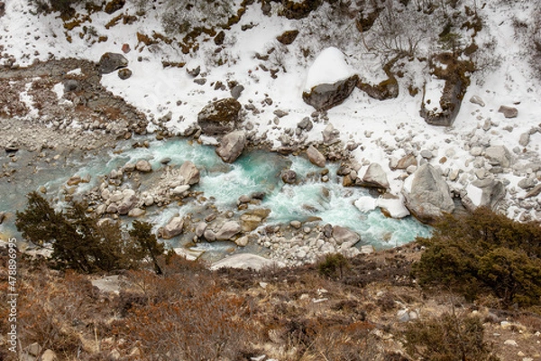 Obraz Snowy river bank
