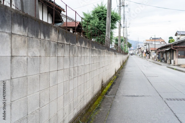 Fototapeta 塀 下町 昭和 街並み