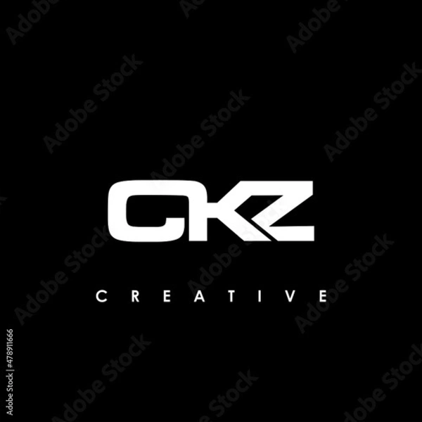 Fototapeta CKZ Letter Initial Logo Design Template Vector Illustration