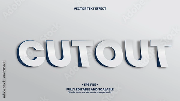 Fototapeta Cutout 3D Text Effect