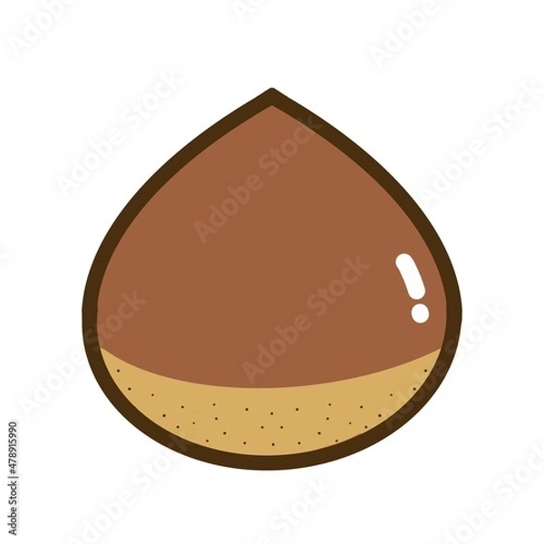 Obraz シンプルでかわいい果物のイラスト＿栗