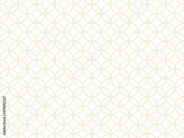 Fototapeta 星七宝　シームレスな和柄の背景のベクターイラスト