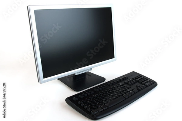Fototapeta Computer Monitor and Keyboard