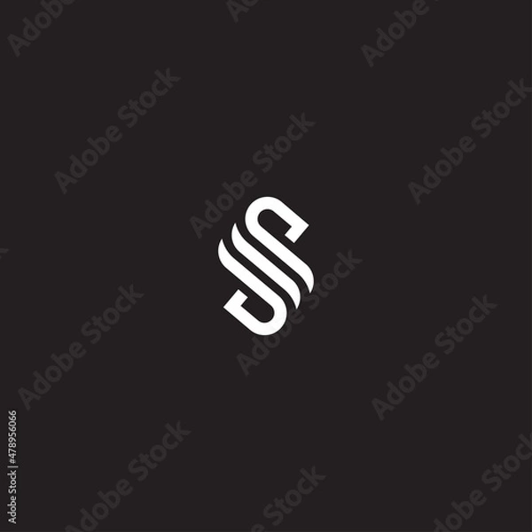 Fototapeta SM INITIAL LOGO DESIGN VECTOR