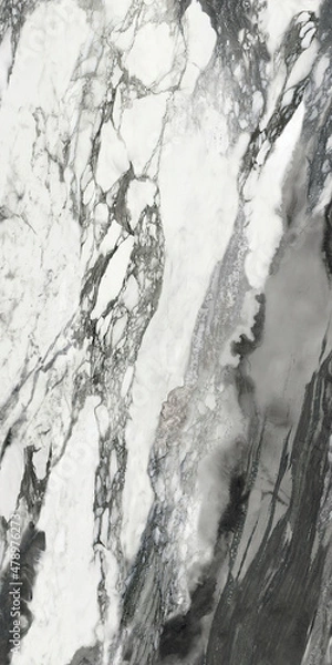 Fototapeta White marble texture abstract background pattern with high resolution.