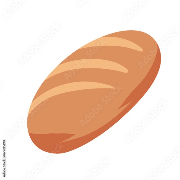 Fototapeta loaf of bread isolated on white