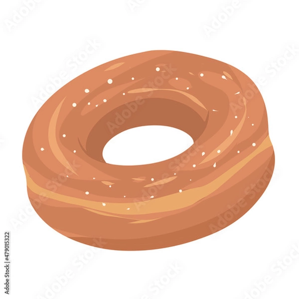 Obraz Illustration of a Bagel Isolated on White