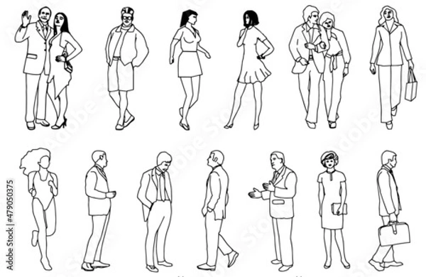 Obraz Set of silhouettes.