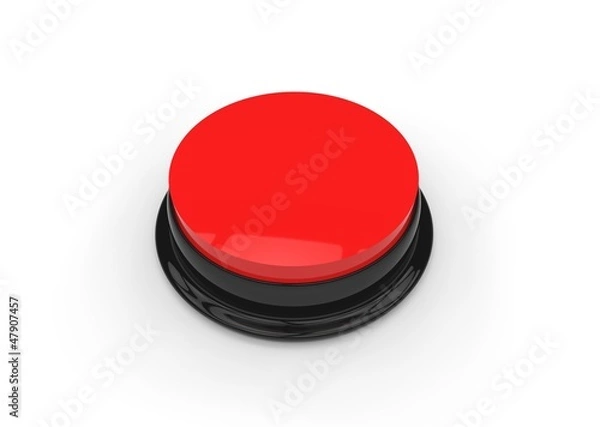 Obraz Blank red push button