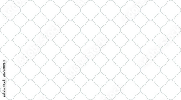 Fototapeta Vector horizontal background of abstract shape drawn in grey with white background and shapes filled in white. Modern, seamless, neutral, minimalistic design background.
