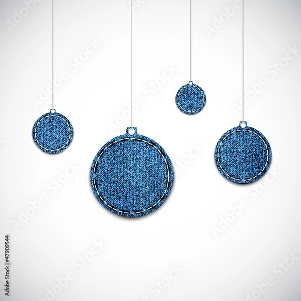 Obraz Jeans christmas balls. EPS10 vector