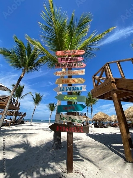 Obraz Punta Cana Beach Sign
