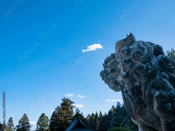 Fototapeta 狛犬のある風景