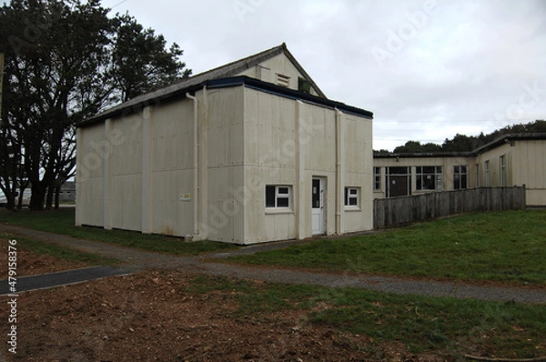Fototapeta MOD WW2 building Bikini State squash court now demolished RAF St Eval Cornwall England UK
