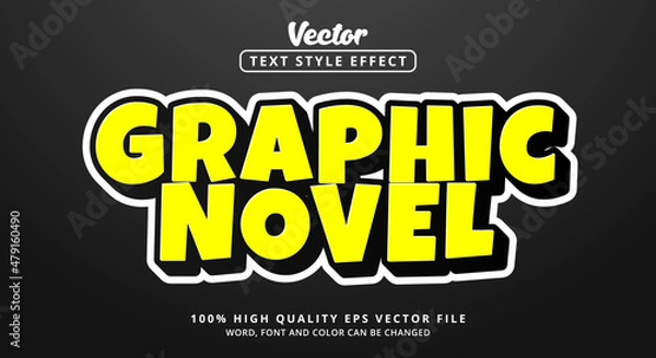 Obraz Editable text effect, Graphic Novel text with modern color style