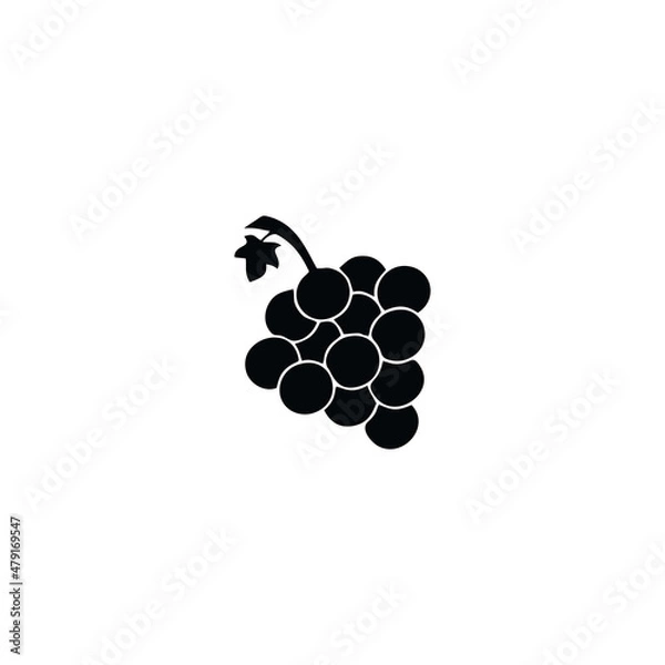 Fototapeta grape illustration icon simple design vector