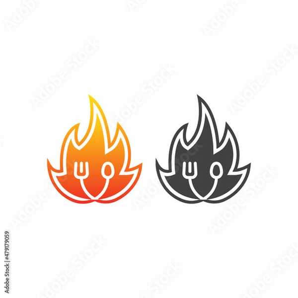 Obraz Hot food. Vector logo icon template