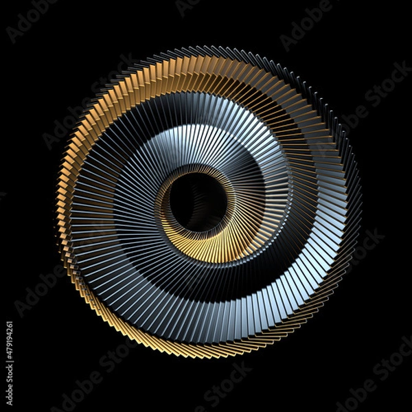 Obraz Abstract spherical metal 3d composition