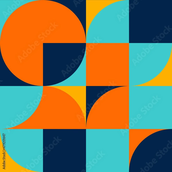 Obraz abstract background with squares and circle