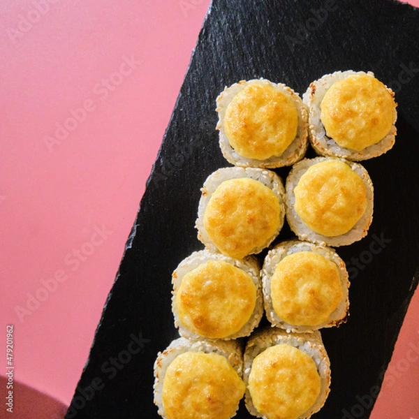 Obraz sushi roll for delivery