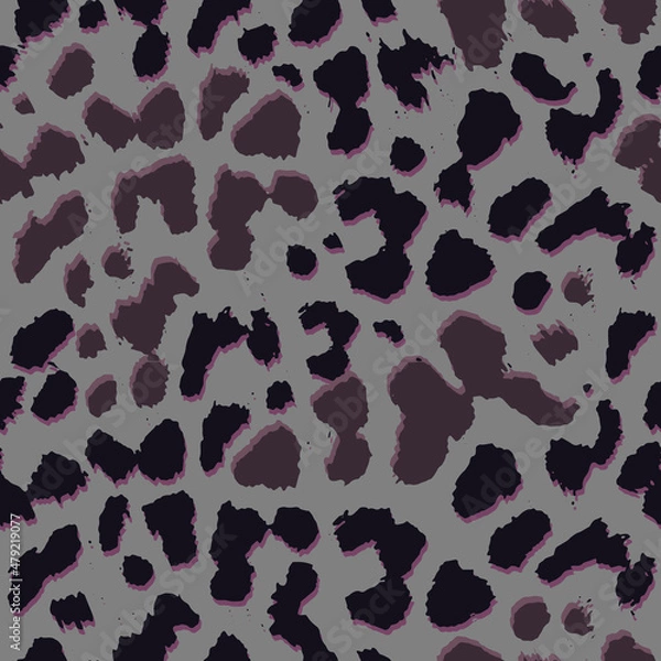 Fototapeta Full seamless leopard cheetah texture animal skin pattern vector. Design for textile fabric printing. Suitable for fashion use.