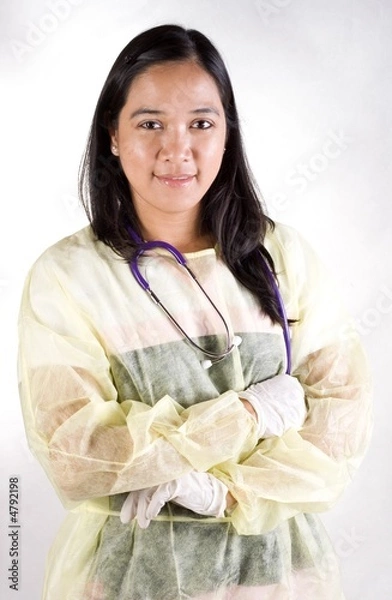 Obraz Nurse in isolation gown