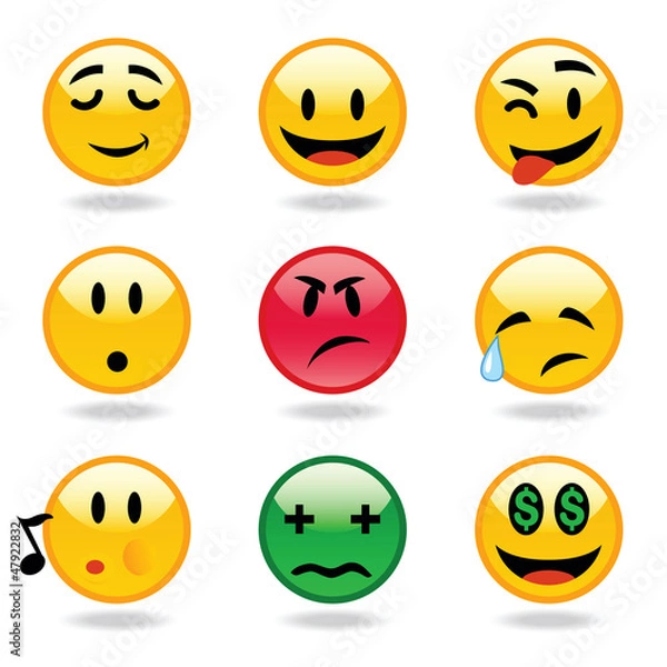 Fototapeta Emoticons expressions part 2