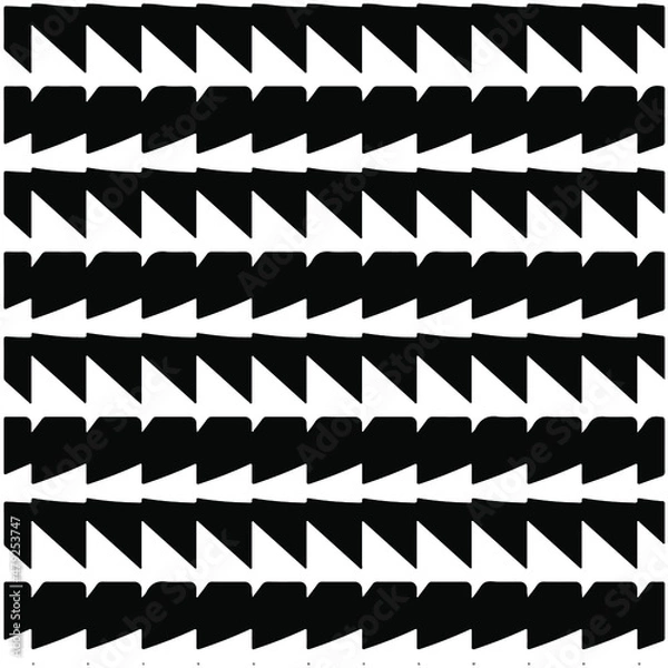 Obraz Seamless ethnic pattern.Abstract Geometric Pattern generative computational art illustration.Black and 
white pattern for wallpapers and backgrounds. 