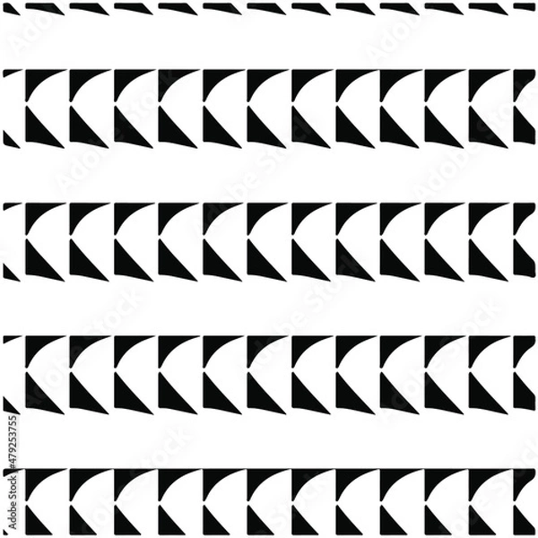 Obraz Seamless ethnic pattern.Abstract Geometric Pattern generative computational art illustration.Black and 
white pattern for wallpapers and backgrounds. 