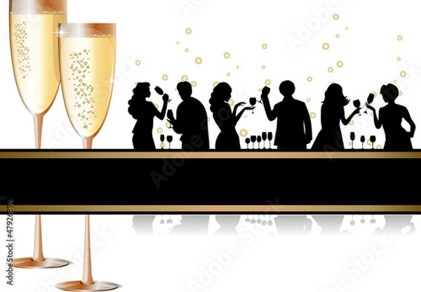 Obraz New Year gold and black