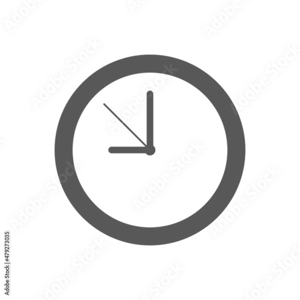 Fototapeta vector icon clock on white background