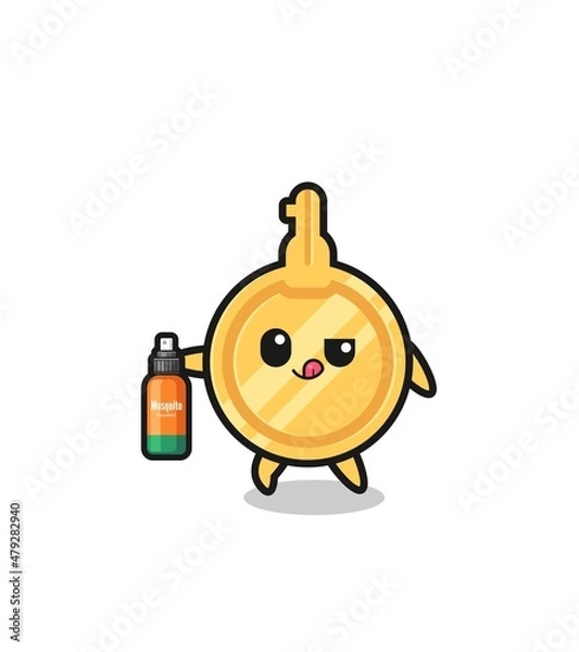 Obraz cute key holding mosquito repellent