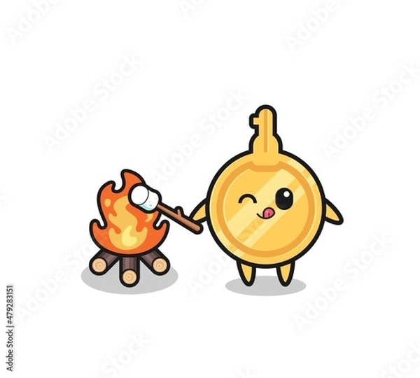 Obraz key character is burning marshmallow