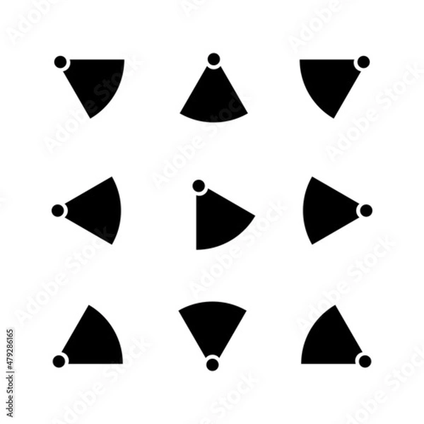 Fototapeta Vector icon of a badminton shuttlecock