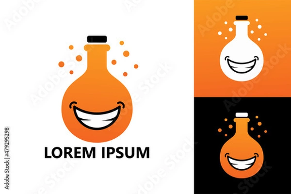 Fototapeta Happy lab logo template design vector